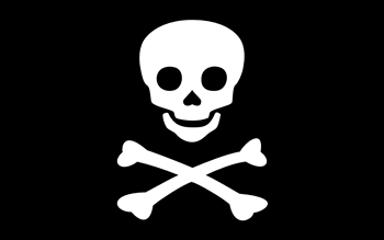 Pirate Flag Clip Art, Jolly Roger Skull and Bones