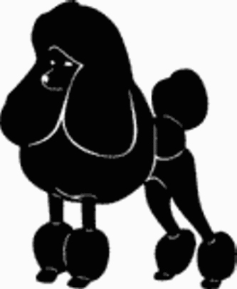 Poodle Dog Decal, Car Decal