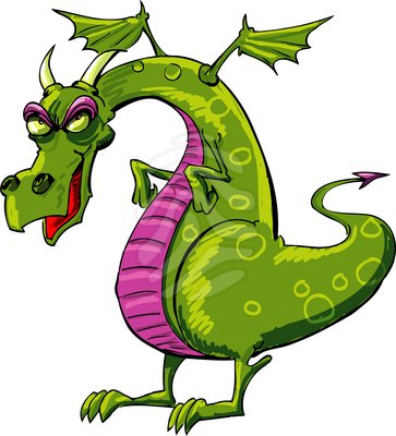 Evil dragon cartoon - clipart #