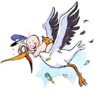 Baby Clipart: Free Stork Baby Clip Art