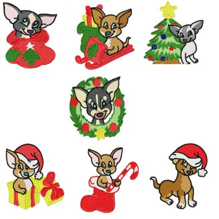 Christmas Chihuahua - $24.00 : SharSations Embroidery, Your ...