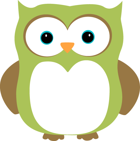 Green and Brown Owl Clip Art - Green and Brown Owl Image