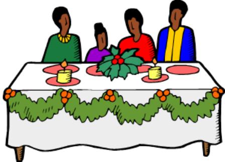 Pix For > Family Christmas Dinner Clip Art