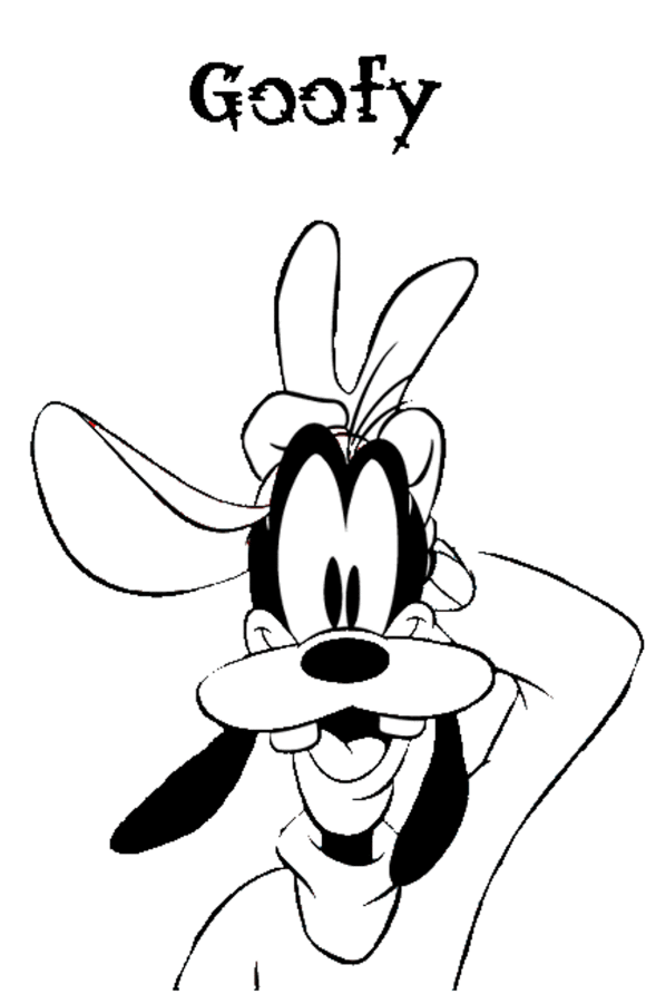 Goofy Cartoon Coloring Pages : Goofy Is Eating An Ice Cream ...