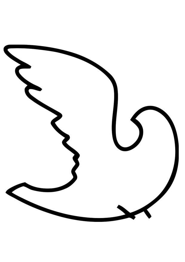 Coloring page peace dove - img 19468.