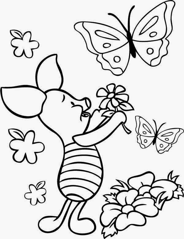 Kumpulan Gambar Mewarnai Bunga Dan Kupu-Kupu Cantik Untuk Anak ...