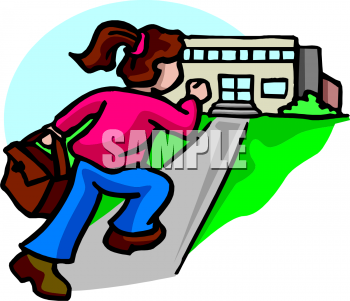 Going to Friends House Clipart