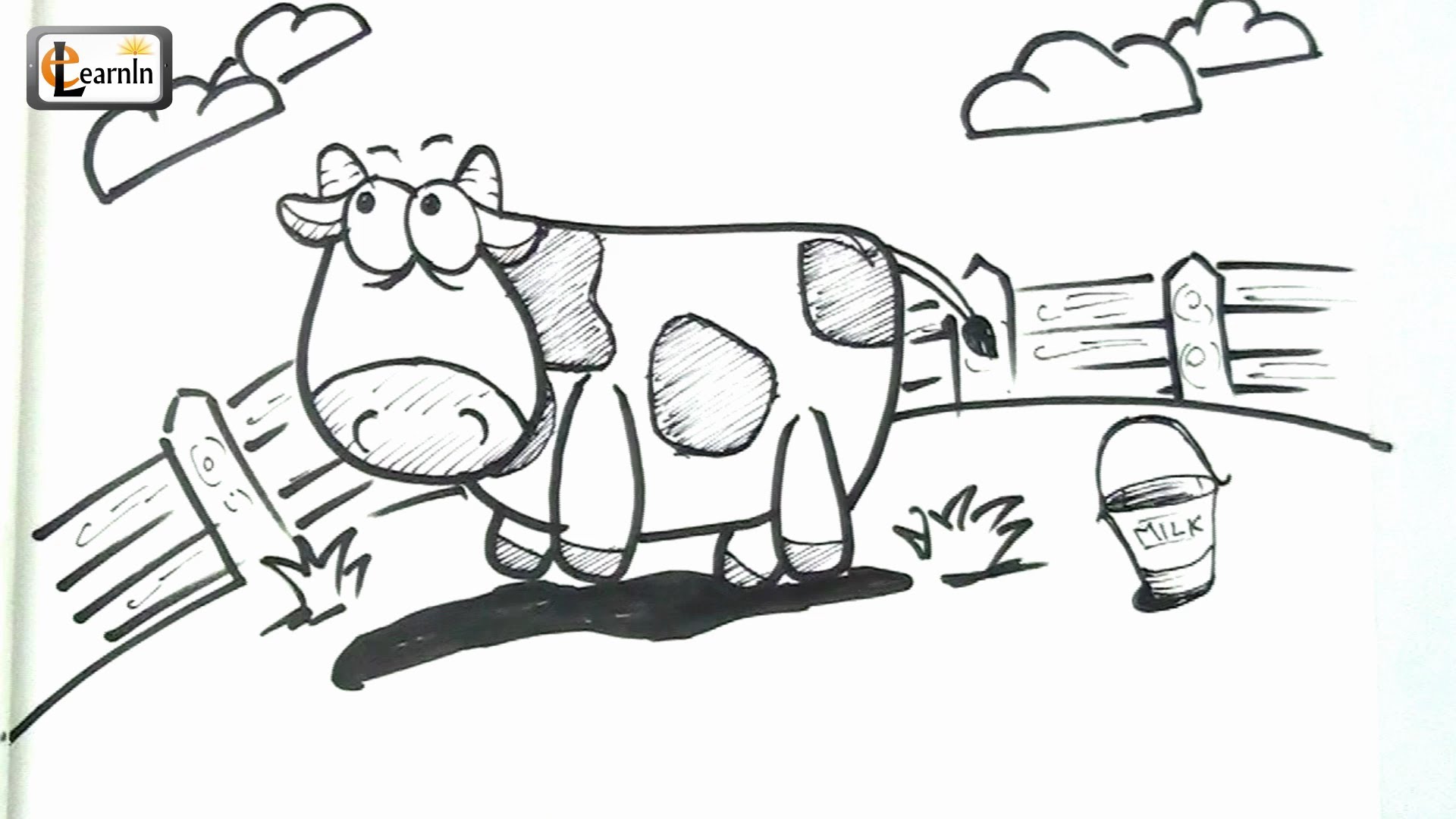How to draw a cow | Drawing for children | Easy Step by Step ...
