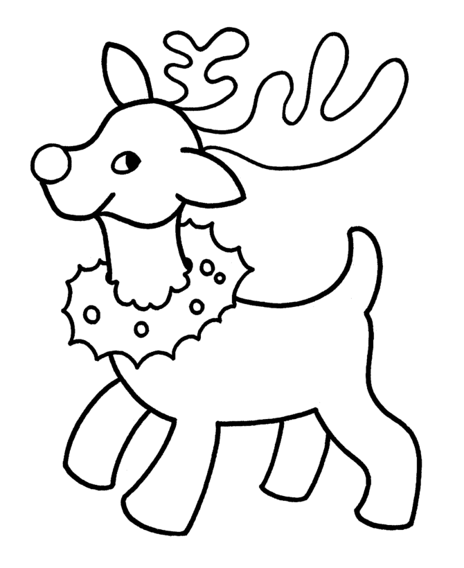 Easy Christmas Coloring Page : Printable Coloring Book Sheet ...