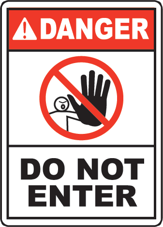 Danger Do Not Enter Sign by SafetySign.com - F7529