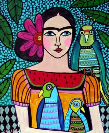 Frida Kahlo Art Mexican Folk Art Print Poster of - Ad#: 1641743 ...