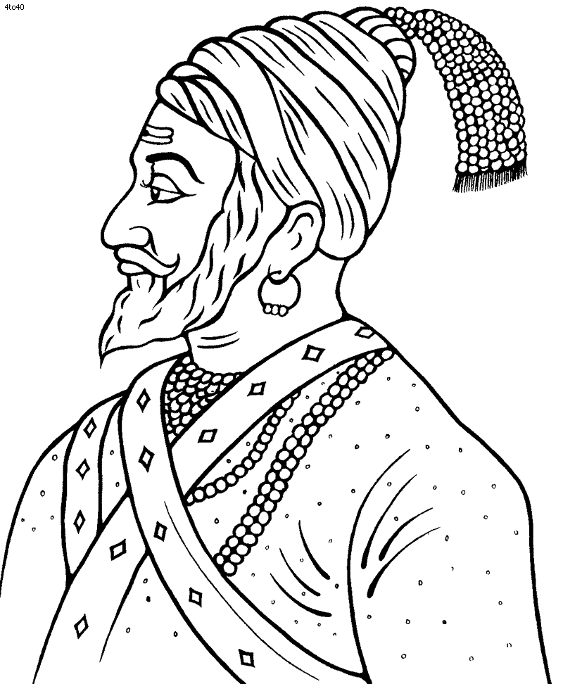 Easy Shivaji Maharaj Drawing Sketch for Girl