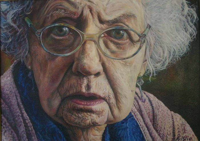 figurative - Old Lady by Kristin Hardiman