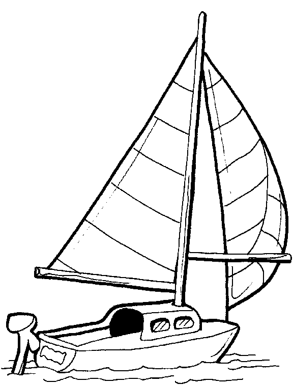 printable pin sailboat coloring page for kids - Coloring Point