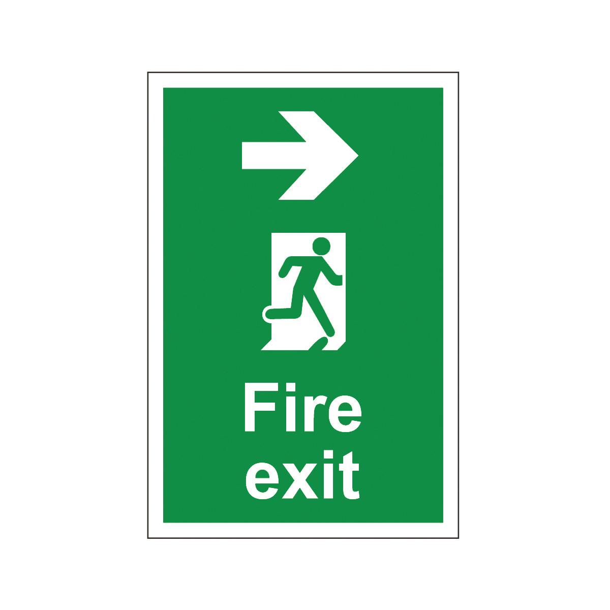 Fire Exit Arrow Right 200mm x 300mm Safety Signs - British ...