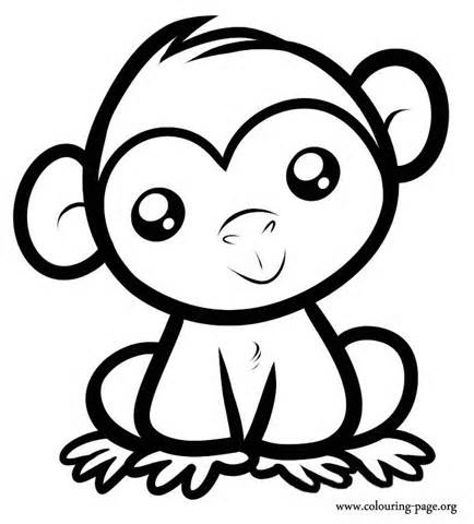 Coloring Pages Monkey - Drawing Kids