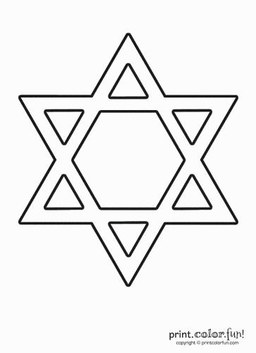 Jewish Star of David | Print. Color. Fun! Free printables ...