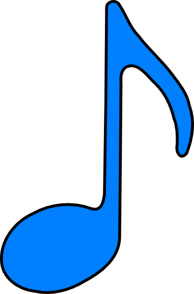 Eighth Note Blue clip art - vector clip art online, royalty free ...