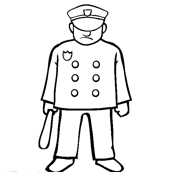 Police Officer Uniform Coloring Pages - Police Coloring Pages ...