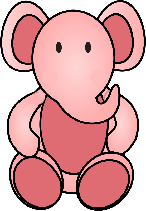 Clipart - Pink elephant