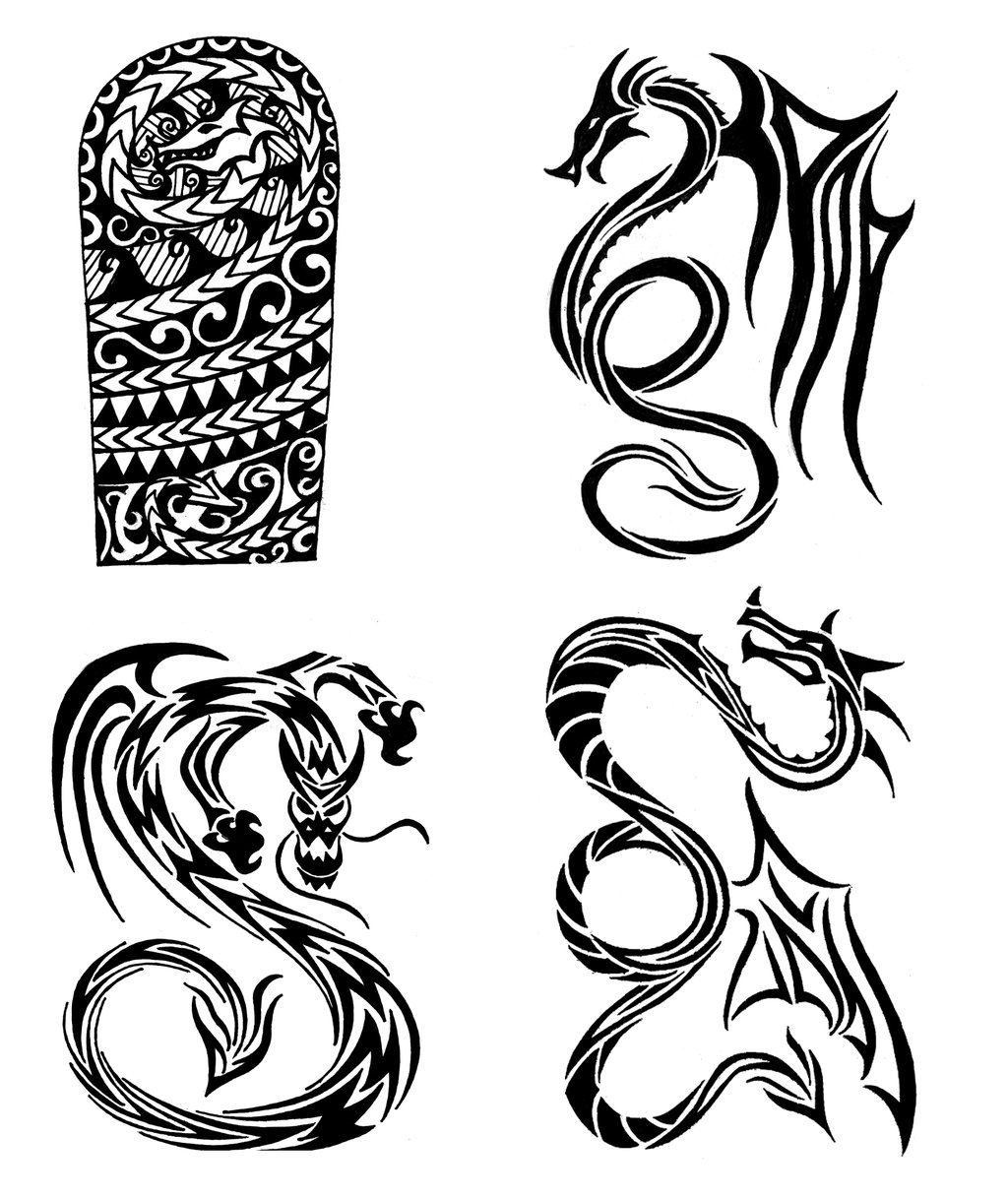 Dragon Dance Tribal Tattoo by wolfsouled on DeviantArt