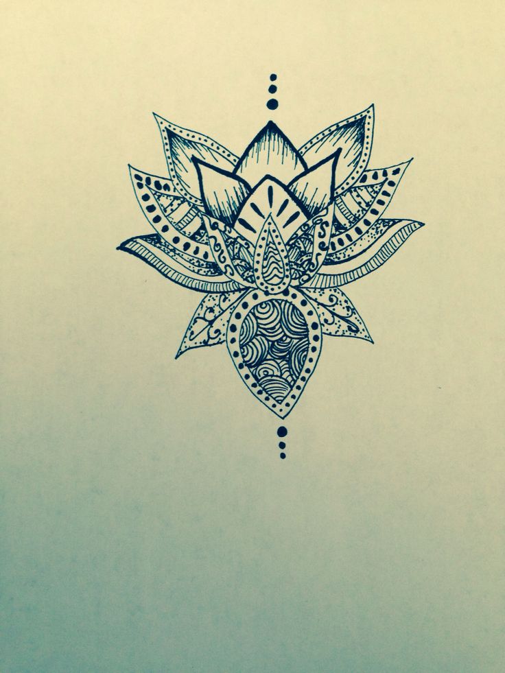Lotus flower drawing sharpie | My drawings | Pinterest