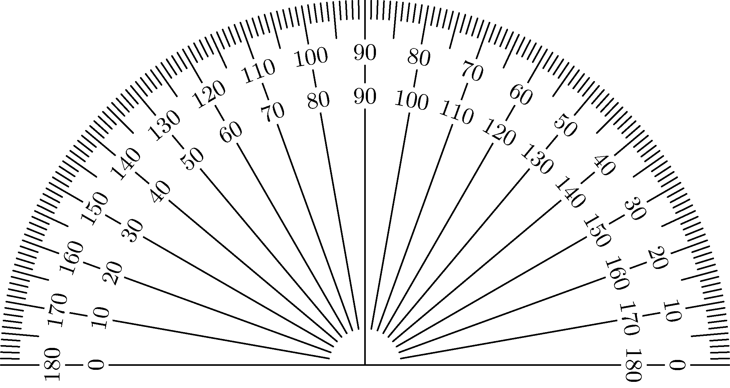 protractor and compass