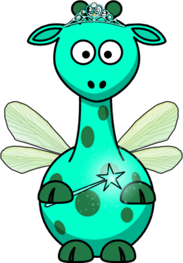 Giraffe as a fairy - vector Clip Art