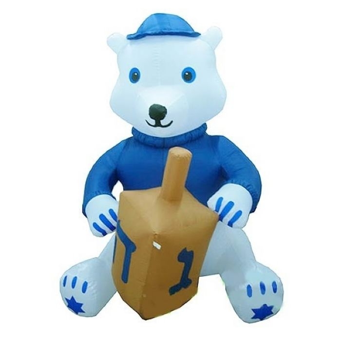 Inflatable Hanukkah Menorah Bear - ahuva