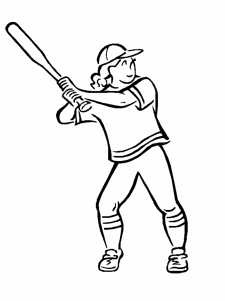 Baseball Coloring Pages For Kids Free 718x959px Football Picture