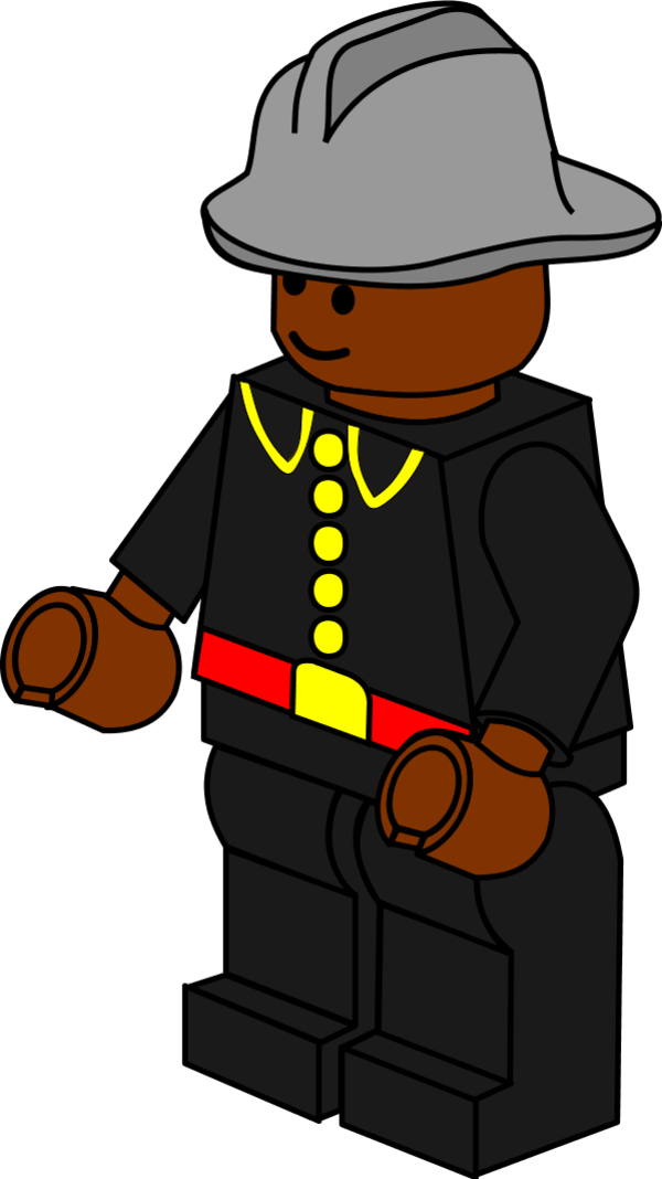 LEGO Town fireman - vector Clip Art