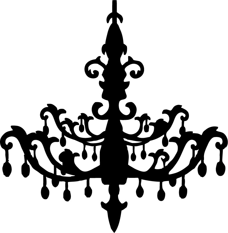 chandelier silhouette clip art