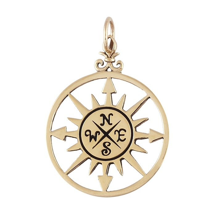 Bronze Compass Rose Pendant