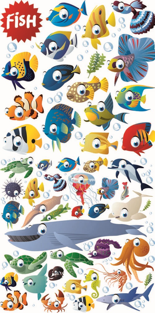 Quality Graphic Resources: Cute Sea Marine Life
