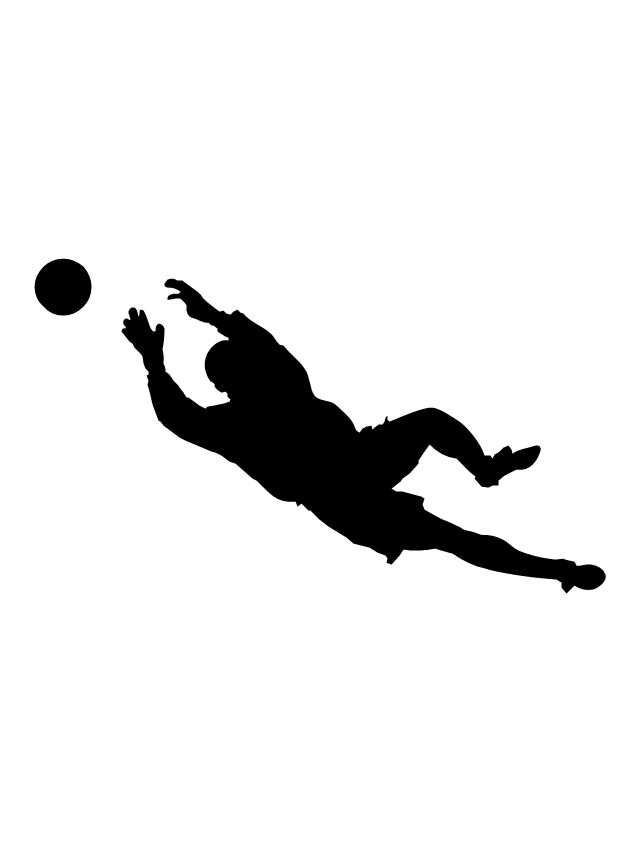 Soccer silhouettes - Vector stencils library