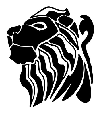 Leo Lion Head Tattoo Design Silhouette Stencil | Just Free Image ...