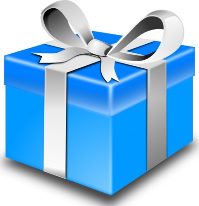 Blue Gift clip art - Download free Christmas vectors
