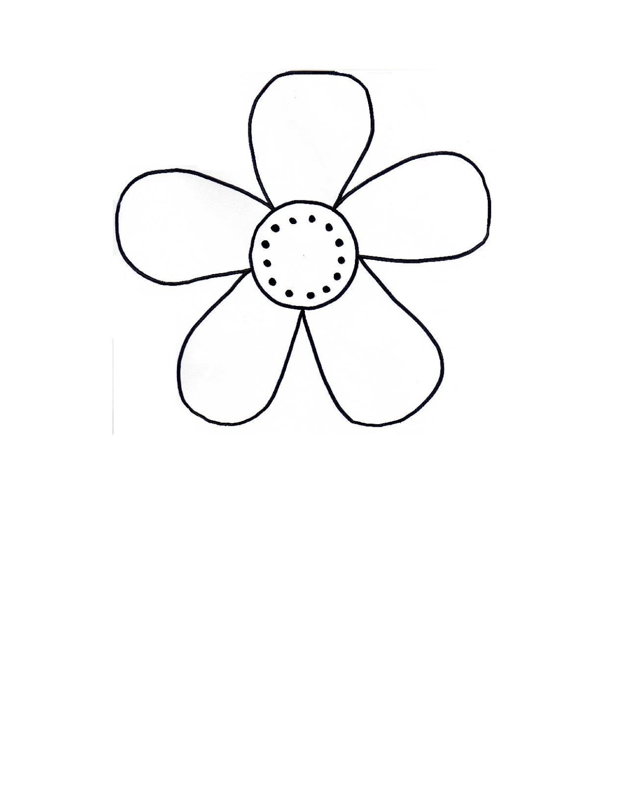 simple flower outline template