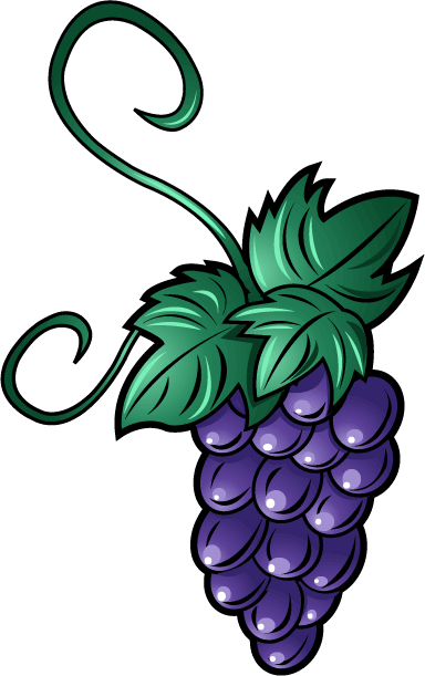 Free Clip-Art: Food » Fruit » Bunch of Grapes