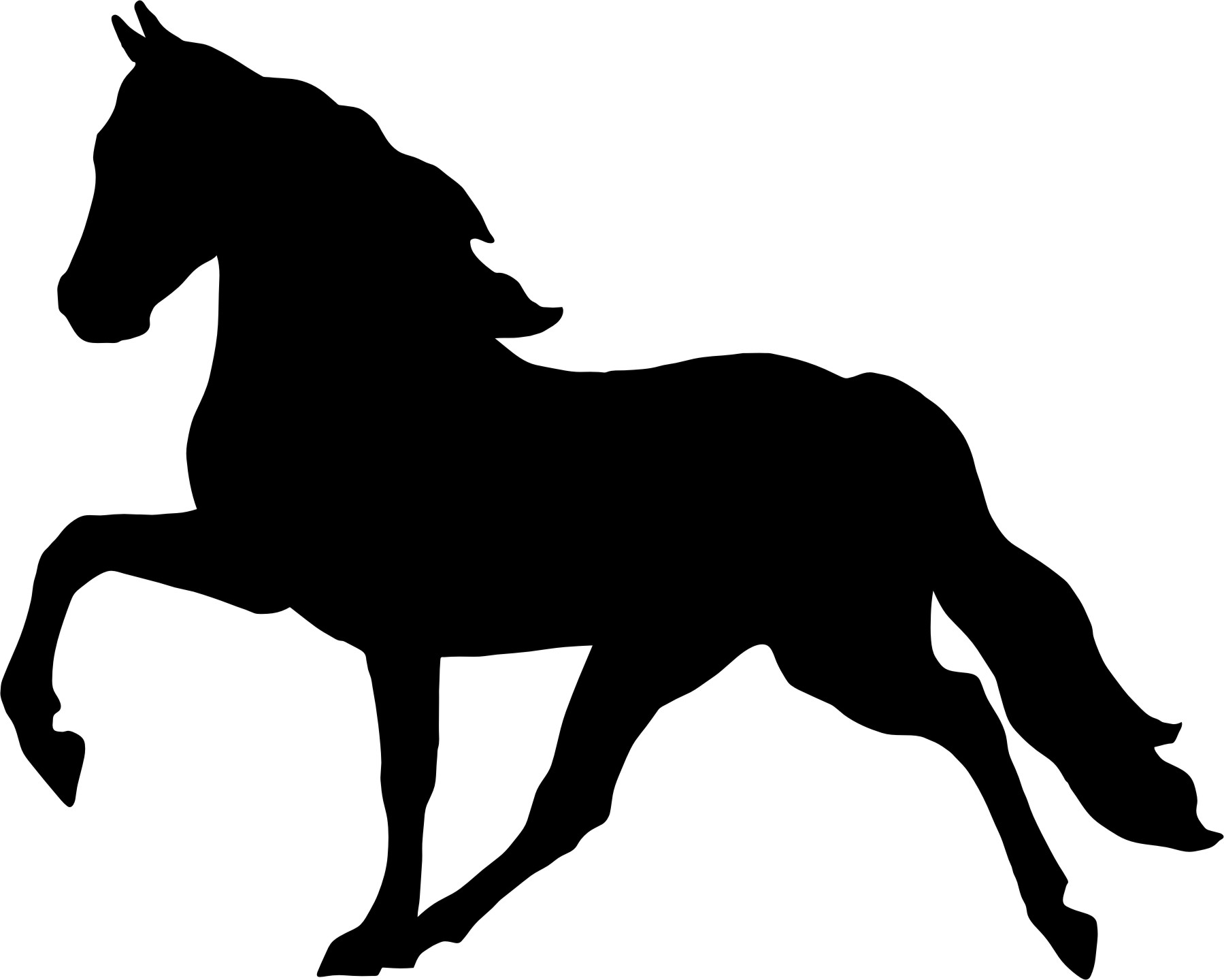 clip art horse silhouette free - photo #11