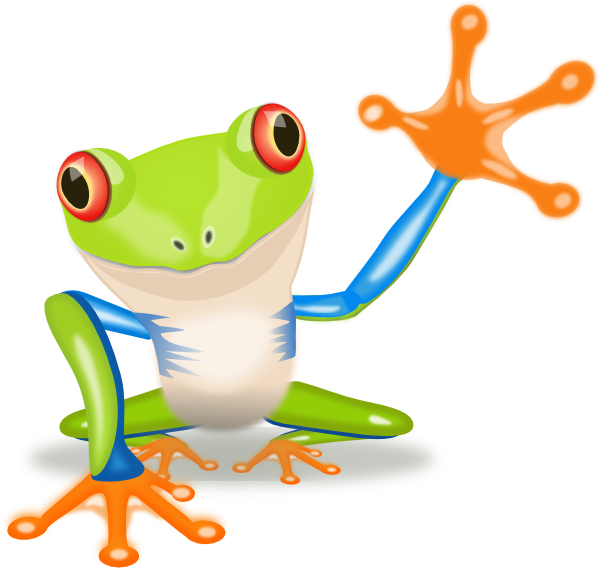 Waving Frog clip art - vector clip art online, royalty free ...