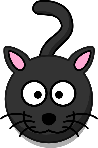 Black Cat Head And Shadow clip art - vector clip art online ...