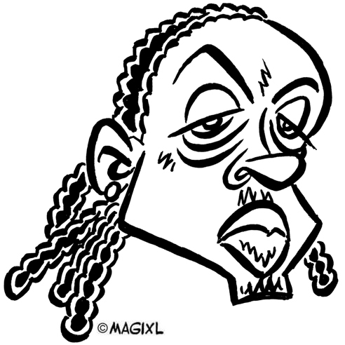 caricature clipart star reggae rap music
