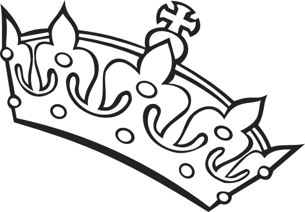 free crown clipart black and white - photo #46