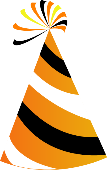 Orange And White Party Hat clip art - vector clip art online ...
