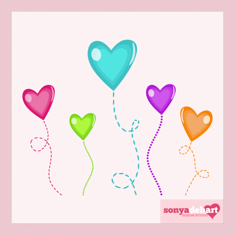 Clip Art Glossy Candy Hearts by sonyadehart on deviantART