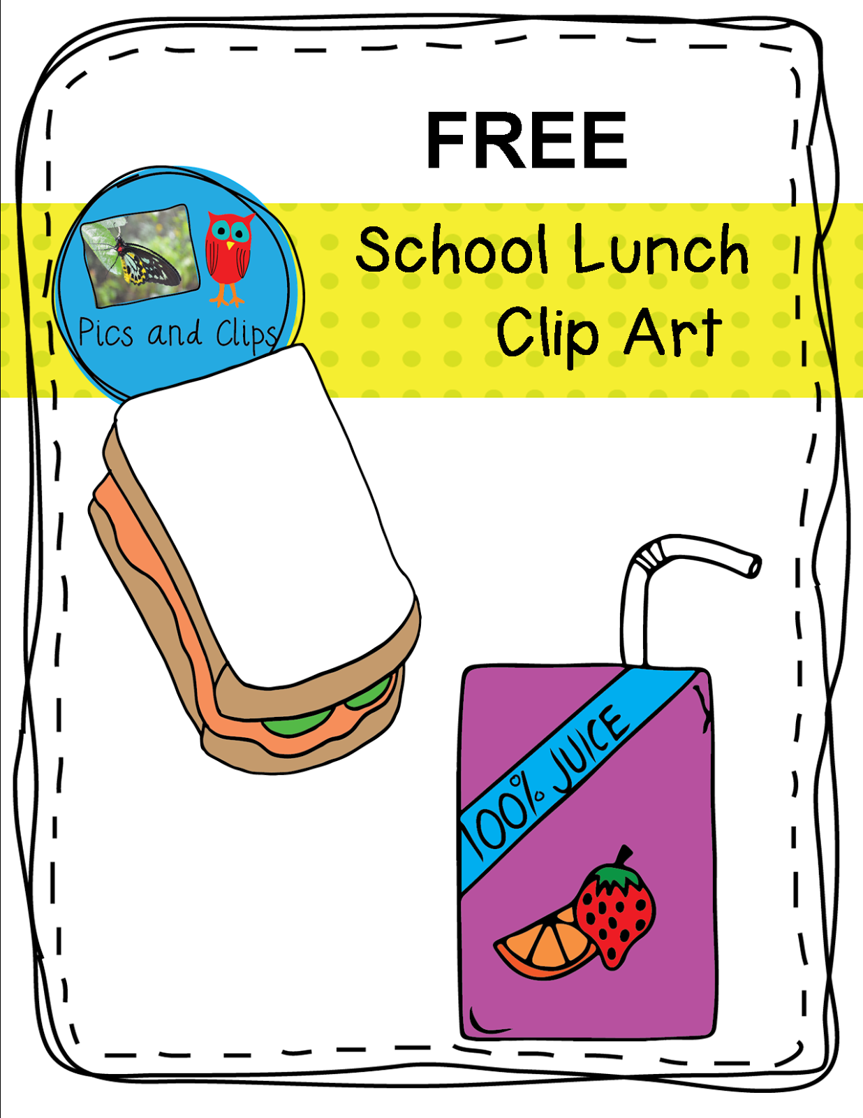 Literacy & Math Ideas: Free School Lunch Clip Art