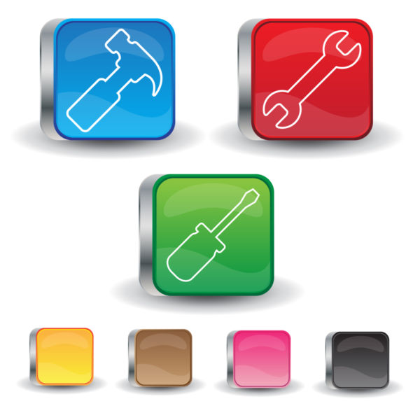 Clip art of hand tools icon - stock photo free