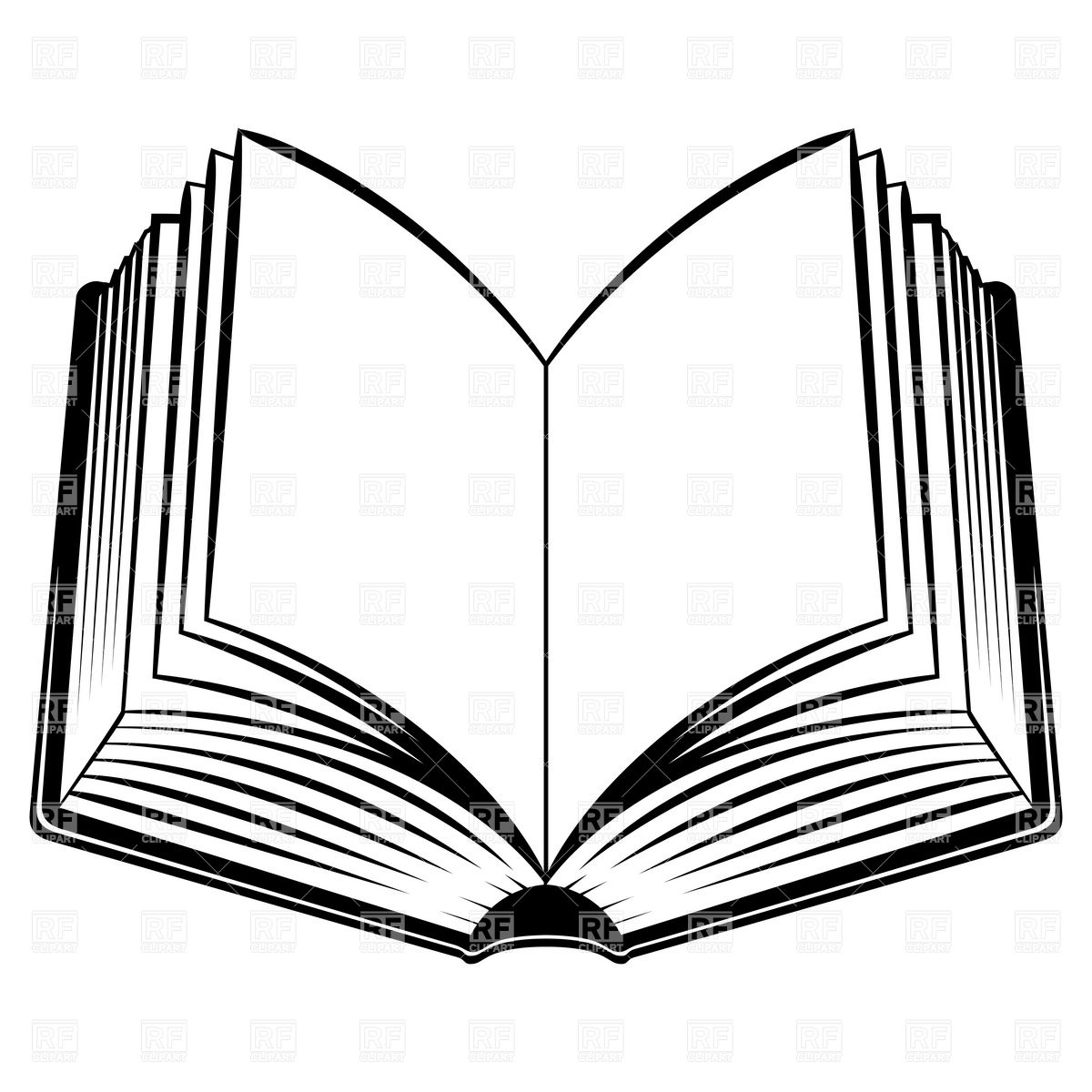 open book clipart black and white - photo #3