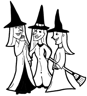 Three Witches Gossiping